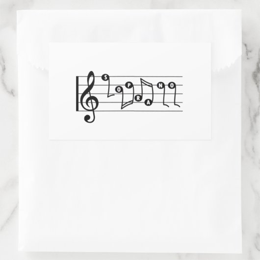 Sopraan Zanger Musical Sticker (Tas)