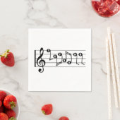 sopraan zanger muzikale cocktail servet (Insitu)