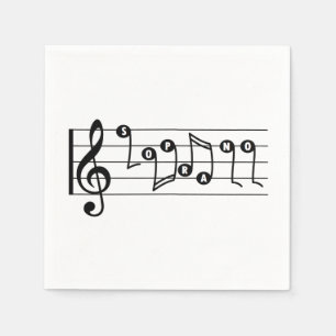 sopraan zanger muzikale cocktail servet