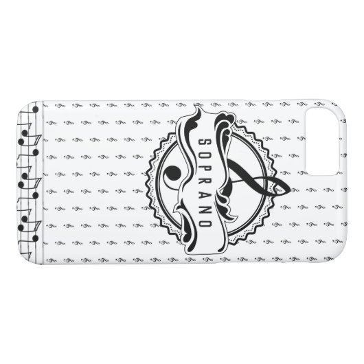Sopraan Zanger Muzikale Nota Telefoonhoes Case-Mate iPhone Case (Achterkant (Horizontaal))
