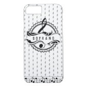 Sopraan Zanger Muzikale Nota Telefoonhoes Case-Mate iPhone Case (Achterkant)