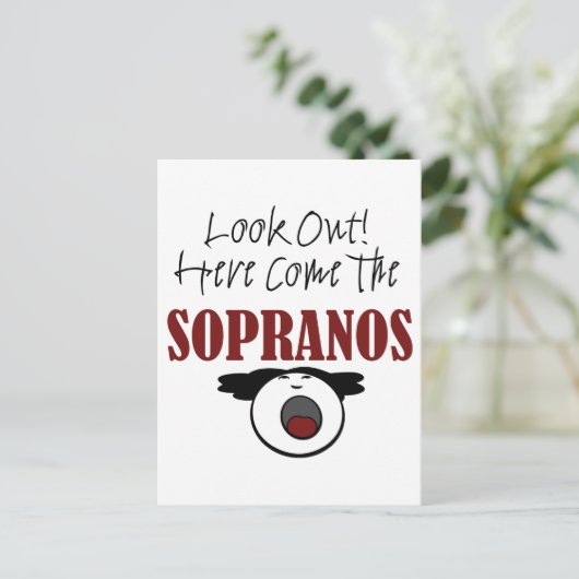 Soprano Briefkaart (Staand voorkant)