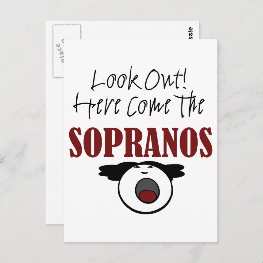 Soprano Briefkaart (Voorkant / Achterkant)