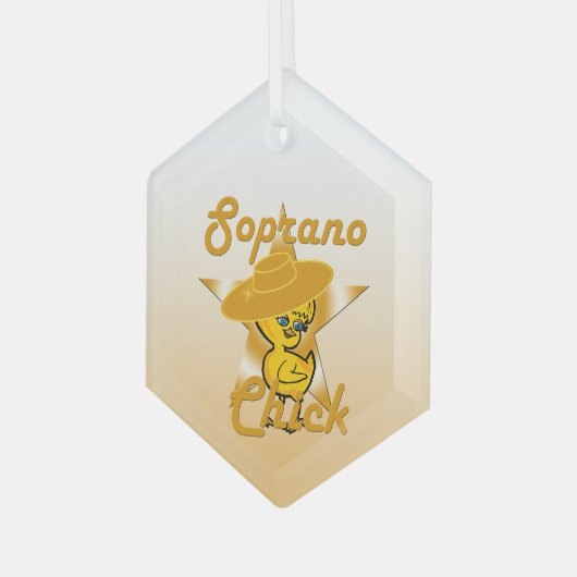 Soprano Chick #10 Glas Ornament (Voorkant links)