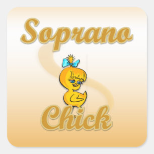 Soprano Chick Vierkante Sticker