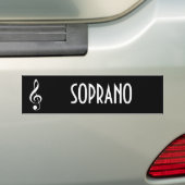 Soprano Music Bumpersticker Gift (Op auto)