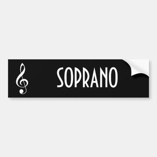 Soprano Music Bumpersticker Gift (Voorkant)