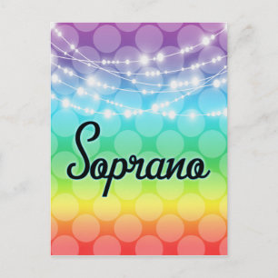Soprano Rainbow LGBT Gay Lights Briefkaart