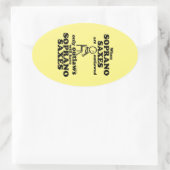 Soprano Saxes Verboden ovaal Sticker (Tas)