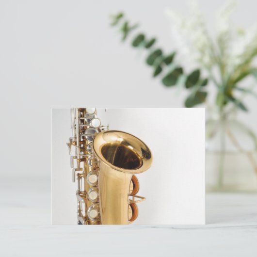 Soprano Saxophone Briefkaart (Staand voorkant)