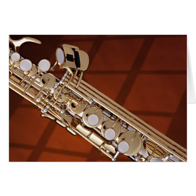 Soprano Saxophone op goud (Voorkant Horizontaal)