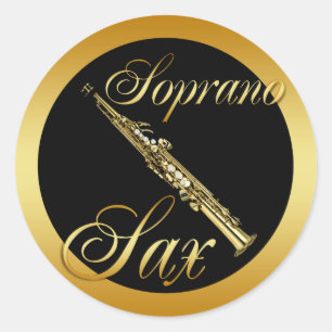 SOPRANO SAXOPHONE RONDE STICKER