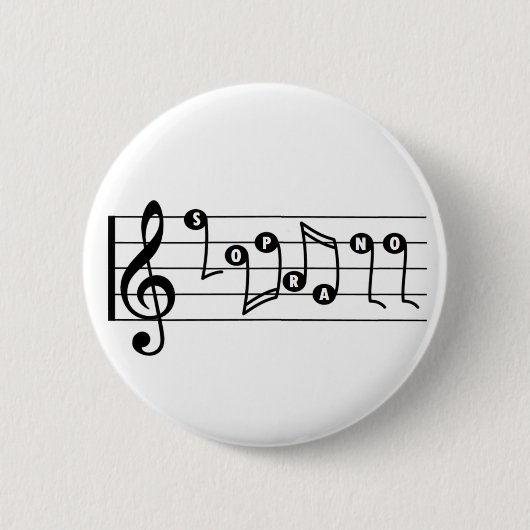 Soprano Singer Musical Button (Voorkant)