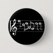 Soprano Singer Musical Button (zwart) (Voorkant)
