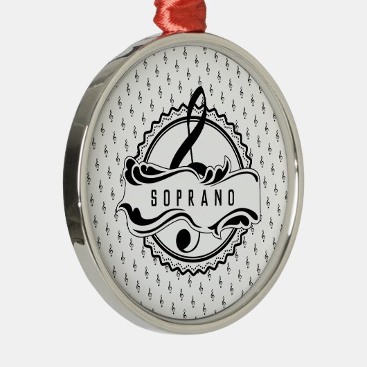 Soprano Singer Musical Note Ornament (Rechts)