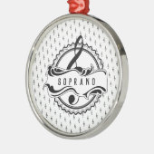 Soprano Singer Musical Note Ornament (Links)
