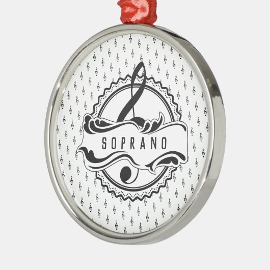 Soprano Singer Musical Note Ornament (Links)