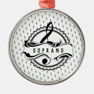 Soprano Singer Musical Note Ornament