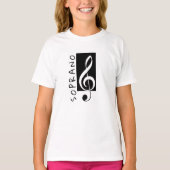 Soprano Treble Clef Music Singer Choir Chorus T-shirt (Voorkant)