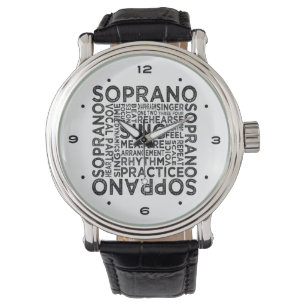 Soprano Typografie Horloge