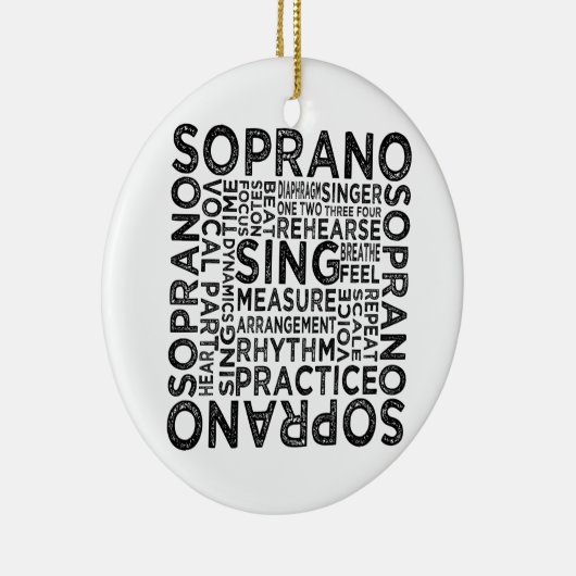 Soprano Typografie Keramisch Ornament (Rechts)