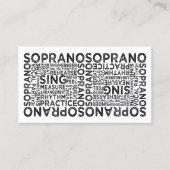 Soprano Typografie Visitekaartje (Voorkant)