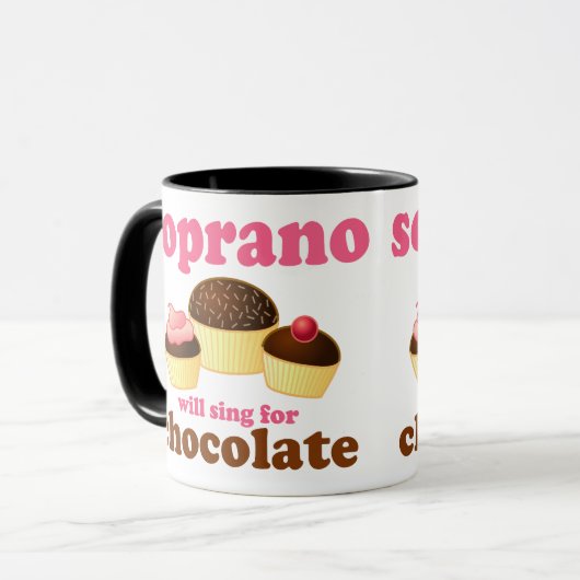 Soprano zal Sing for Chocolate Mok (Voorkant links)