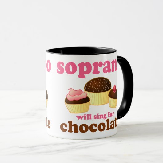 Soprano zal Sing for Chocolate Mok (Voorkant rechts)