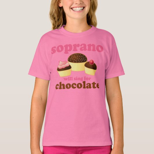 Soprano zal Sing for Chocolate T-shirt (Voorkant)