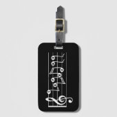 Soprano zangeres Musical Bagagelabel (zwart) (Voorkant (verticaal))