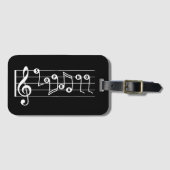 Soprano zangeres Musical Bagagelabel (zwart) (Voorkant (horizontaal))
