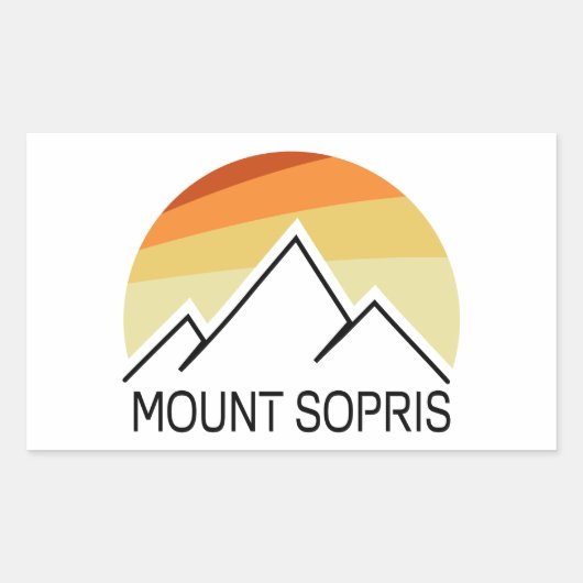 Sopris Retro monteren Rechthoekige Sticker (Voorkant)