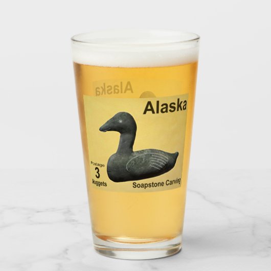 Sopstone Eider - Alaska Postzegel Glas (Voorkant gevuld)