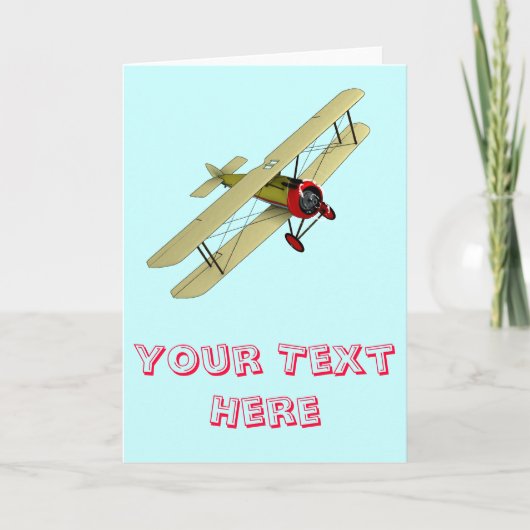 Sopwith Camel Biplane Kaart (Voorkant)