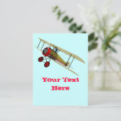 Sopwith Camel en Pilot Briefkaart (Staand voorkant)