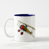 Sopwith Camel en Pilot Tweekleurige Koffiemok (Links)
