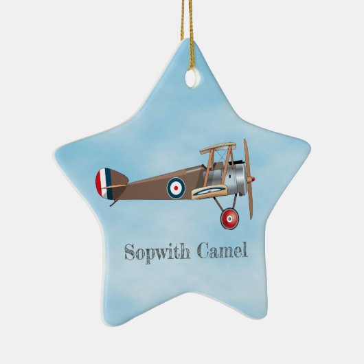 Sopwith Camel Keramisch Ornament (Rechts)