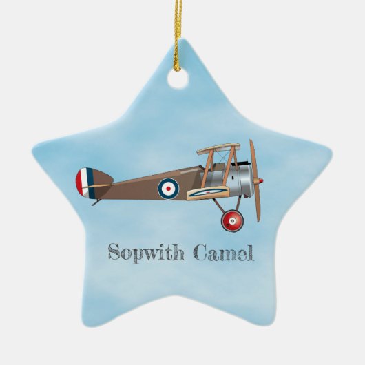 Sopwith Camel Keramisch Ornament (Voorkant)