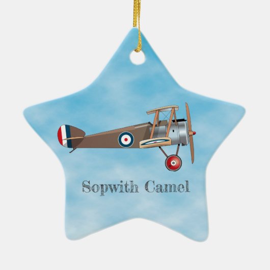 Sopwith Camel Keramisch Ornament (Achterkant)