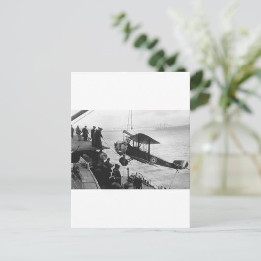 sopwith in de drink briefkaart (Staand voorkant)