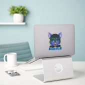 Sora het Folf venster sticker (Laptop op bureau)