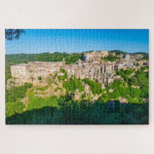 Sorano, Toscane, landschap in Italië Legpuzzel