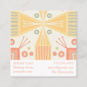 Sorbet Geometric Chic Modern Unieke Vierkante Visitekaartje (Voorkant)