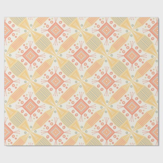 Sorbet Geometric Pattern Wrapping Paper Cadeaupapier (Vlak)