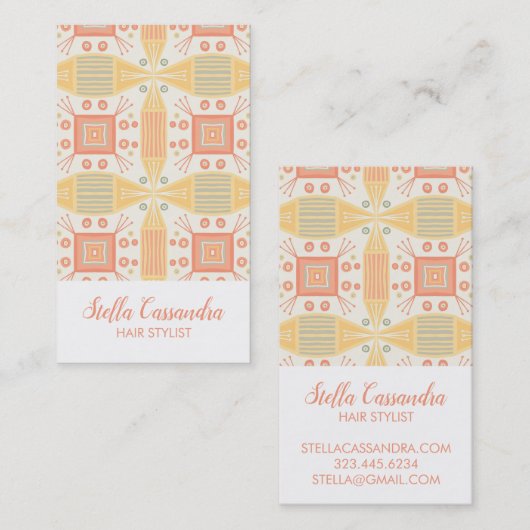 Sorbet Geometric Tegel Pattern Visitekaartje (Voorkant / Achterkant)