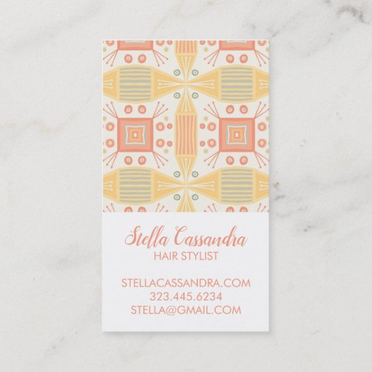 Sorbet Geometric Tegel Pattern Visitekaartje (Achterkant)