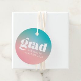 Sorbet Gradient Graduation Party Bedankjes Labels