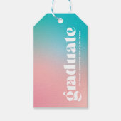 Sorbet Gradient Graduation Party Cadeaulabel (Voorkant)