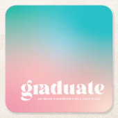 Sorbet Gradient Graduation Party Kartonnen Onderzetters (Voorkant)