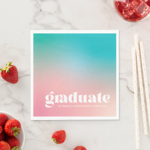 Sorbet Gradient Graduation Party Napkins Servet